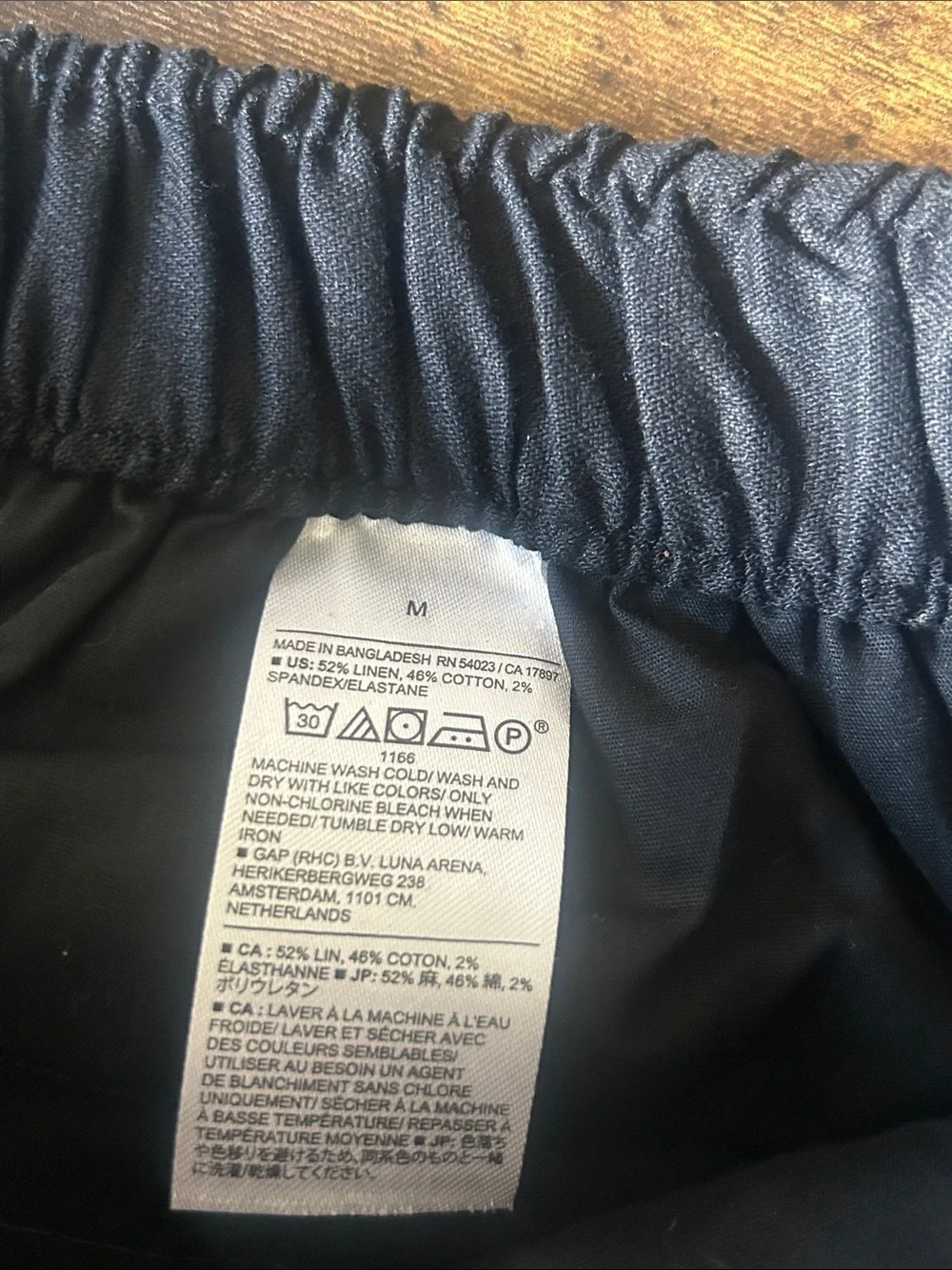 Banana Republic Hayden Wide Leg Linen Blend Black Pants Size Medium NWT